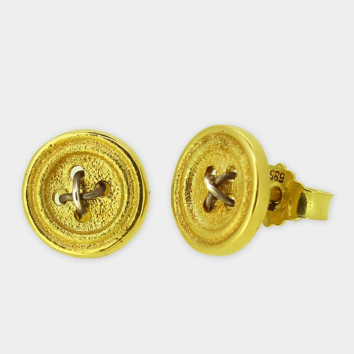 Ohrstecker Knöpfe, Gold