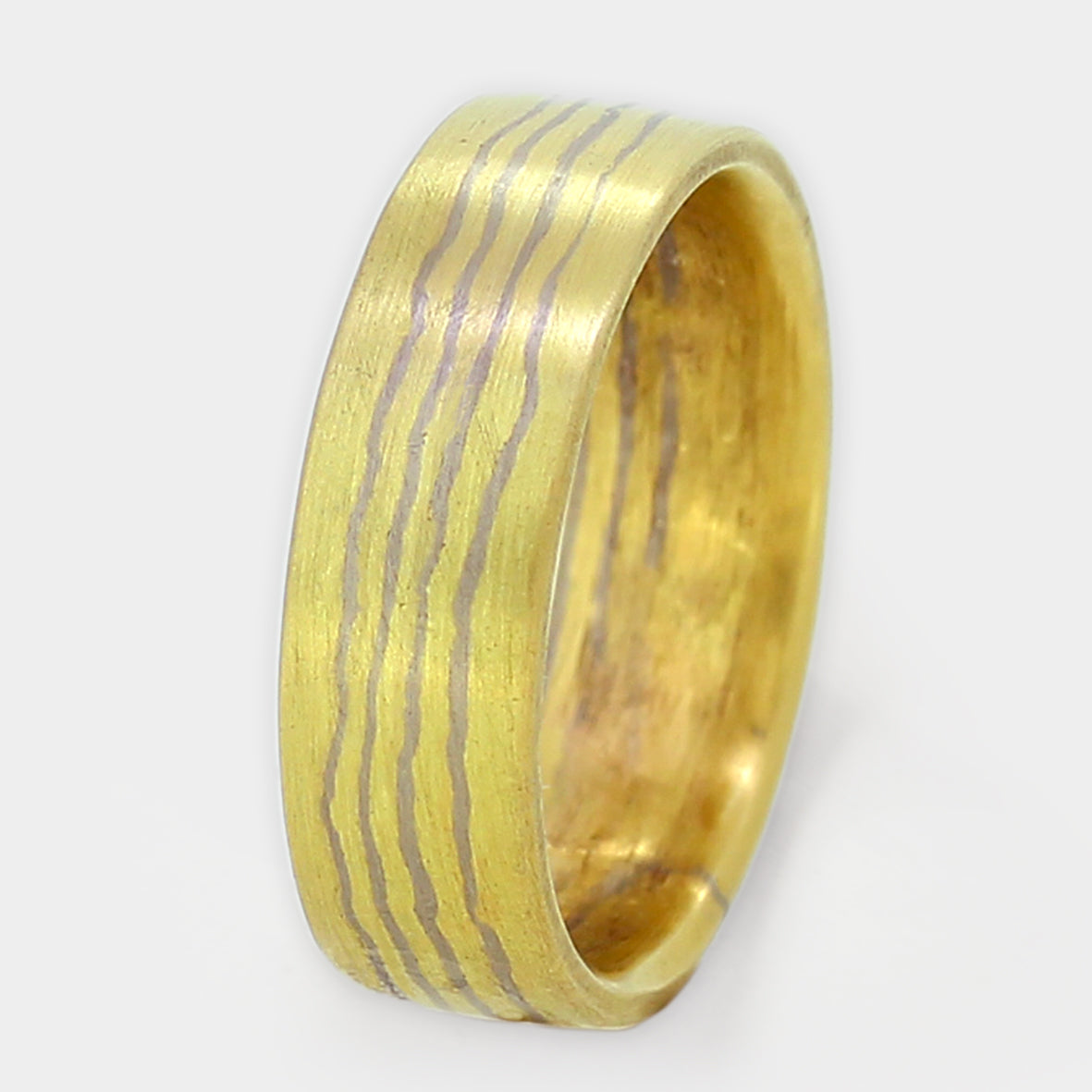 Mokume Gane Ring Linienmuster