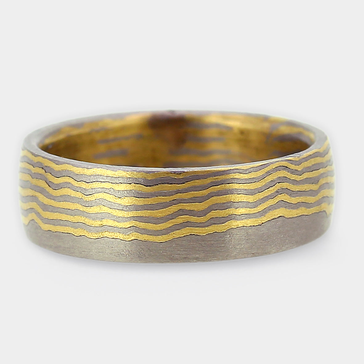 Mokume Gane Ring Linien