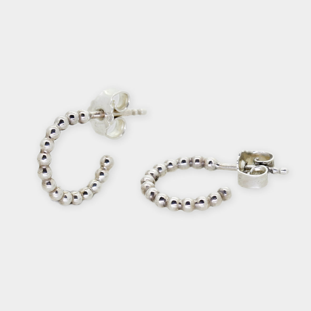 Silber Ohrstecker Kugelcreolen klein