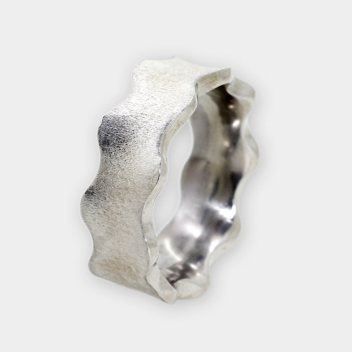 Breiter "Wellenring" aus Silber
