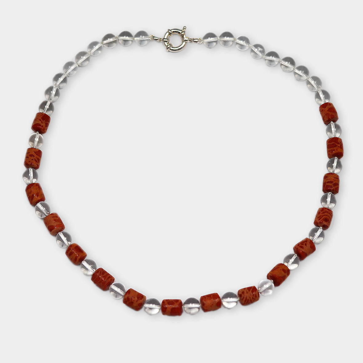 Korallenkette mit Bergkristall