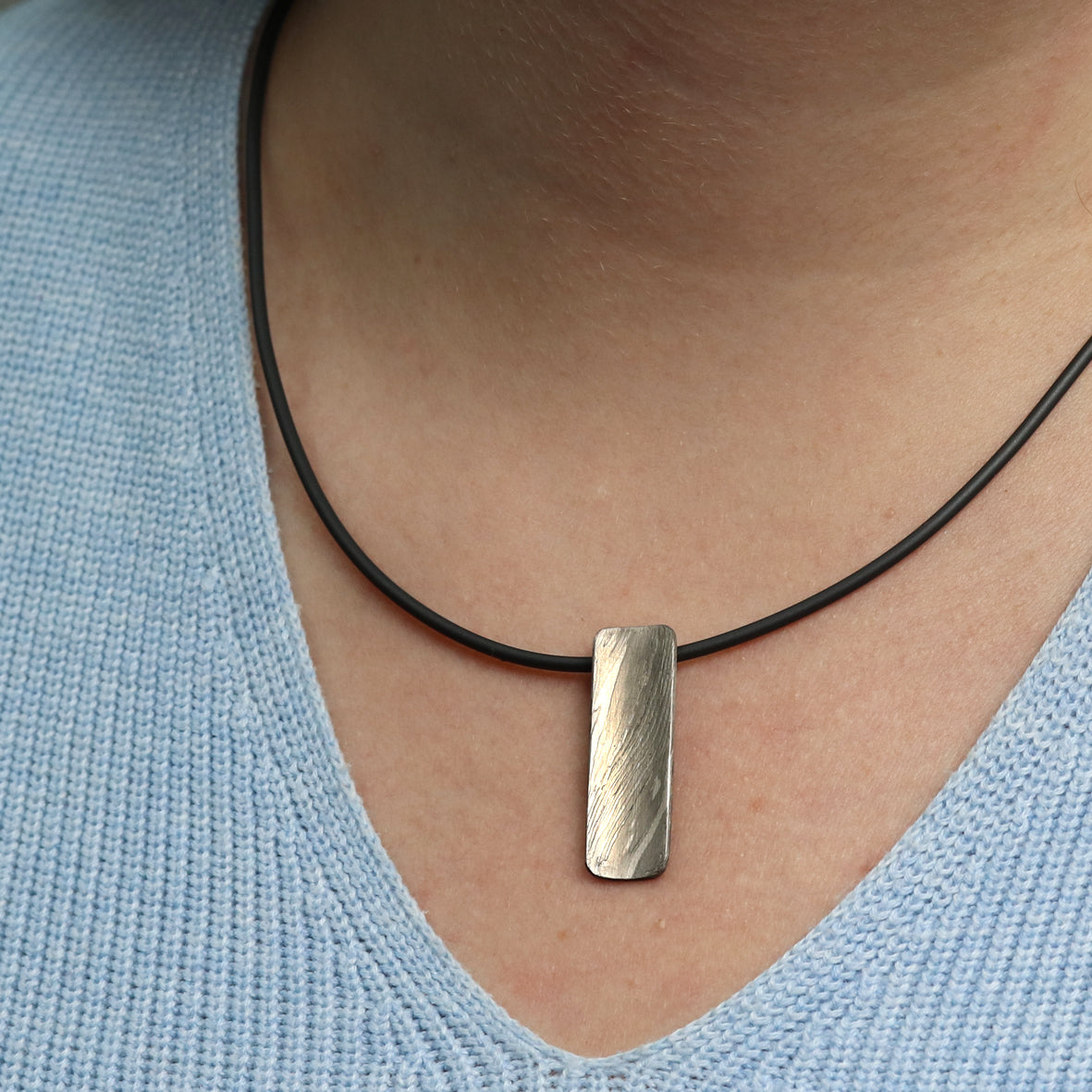 Mokume Gane Anhänger diagonale Linien (Kopie)