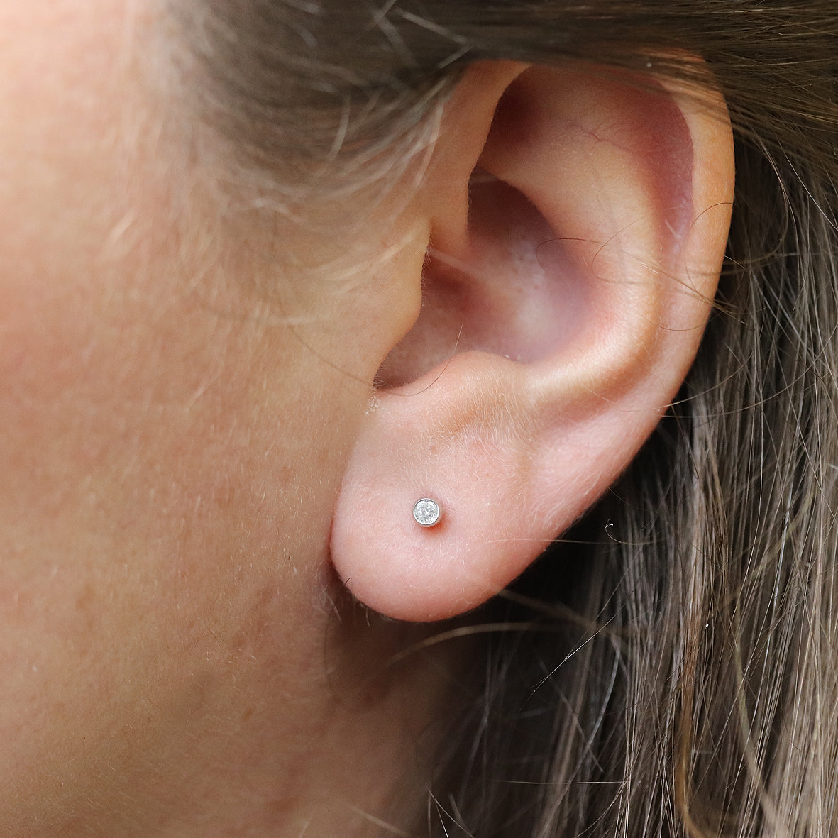 Weißgold Brillantstecker