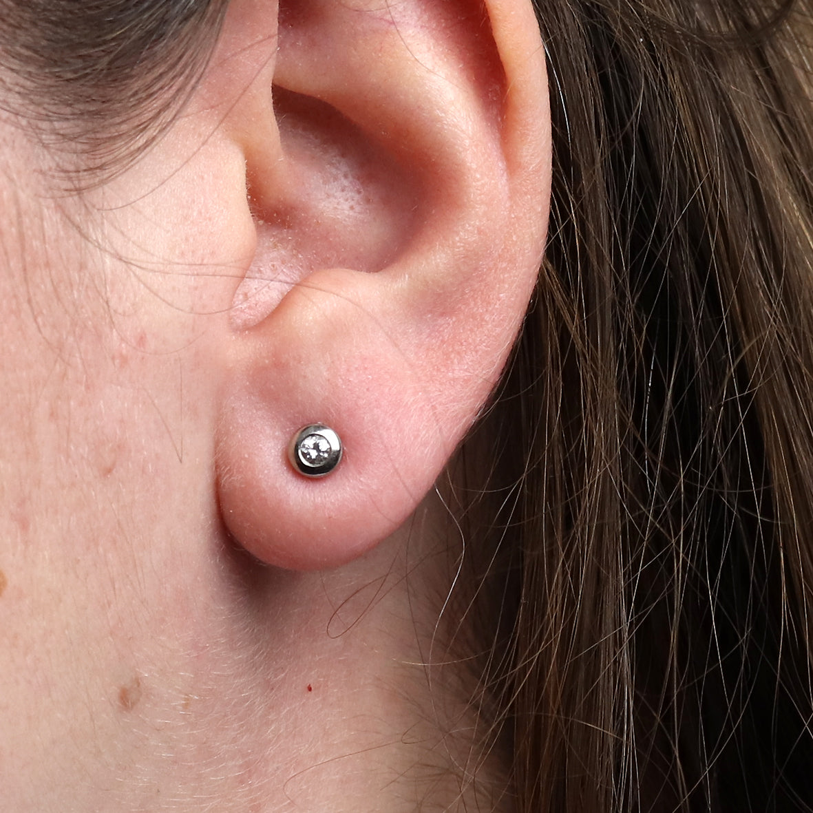 Brillantstecker Weißgold