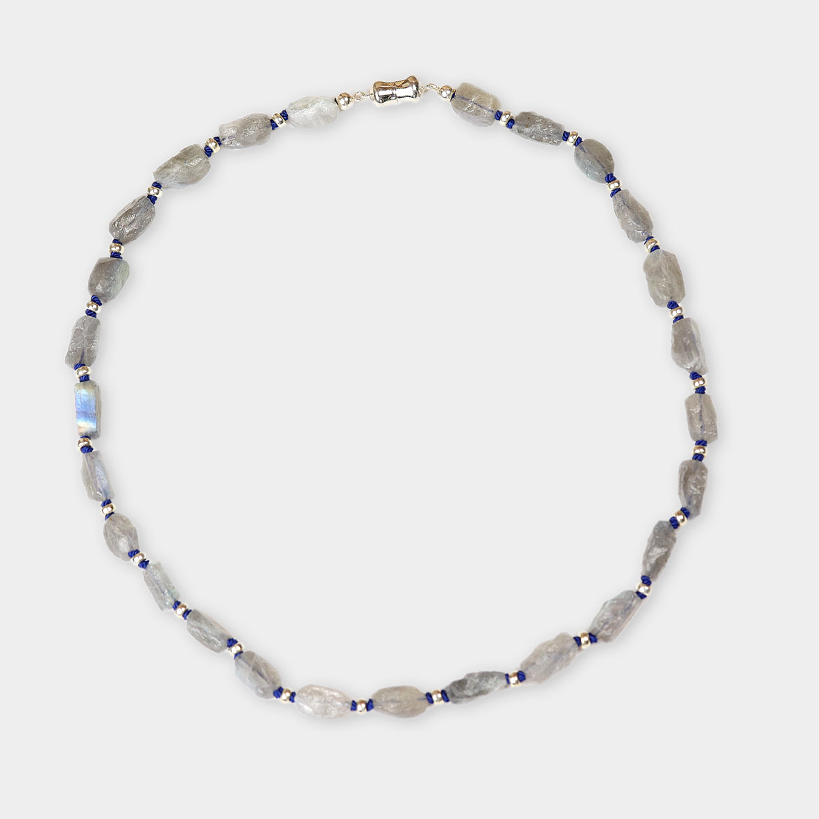 Labradorit Rohstein Kette