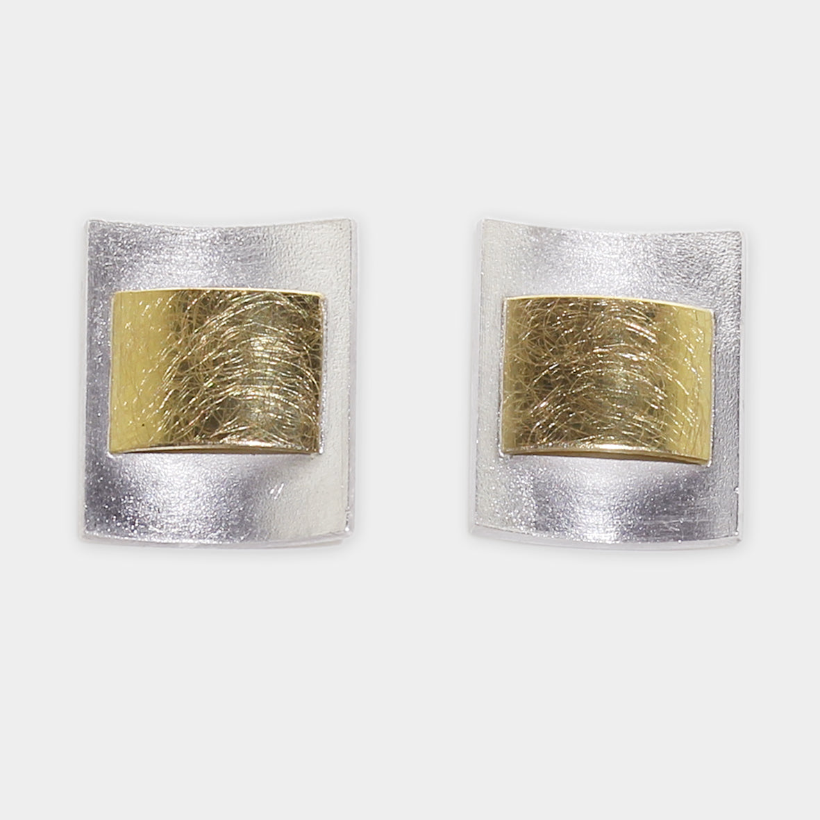 Bicolor Ohrstecker mattiert