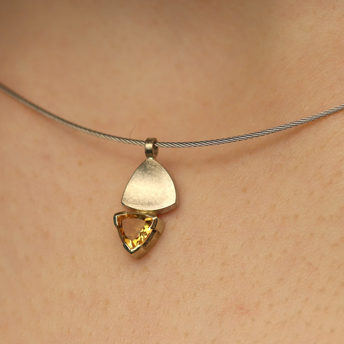 Anhänger Citrin triangel