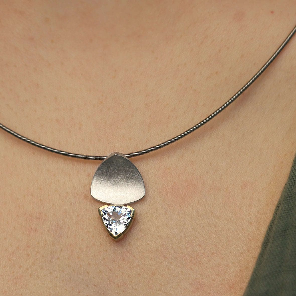 Anhänger Aquamarin triangel