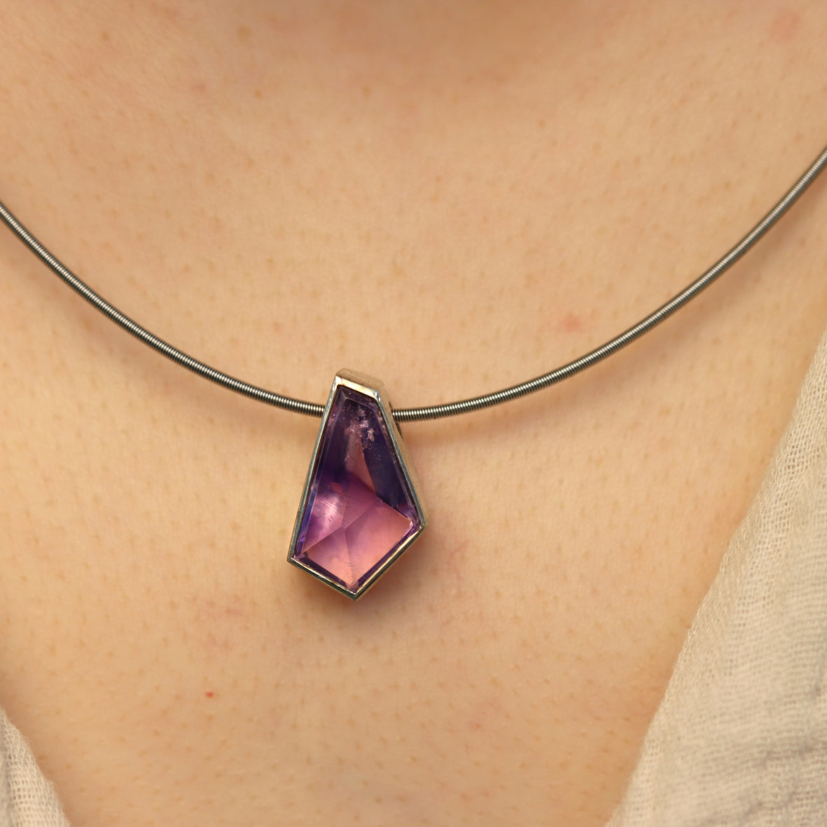 Anhänger Amethyst Pentagon