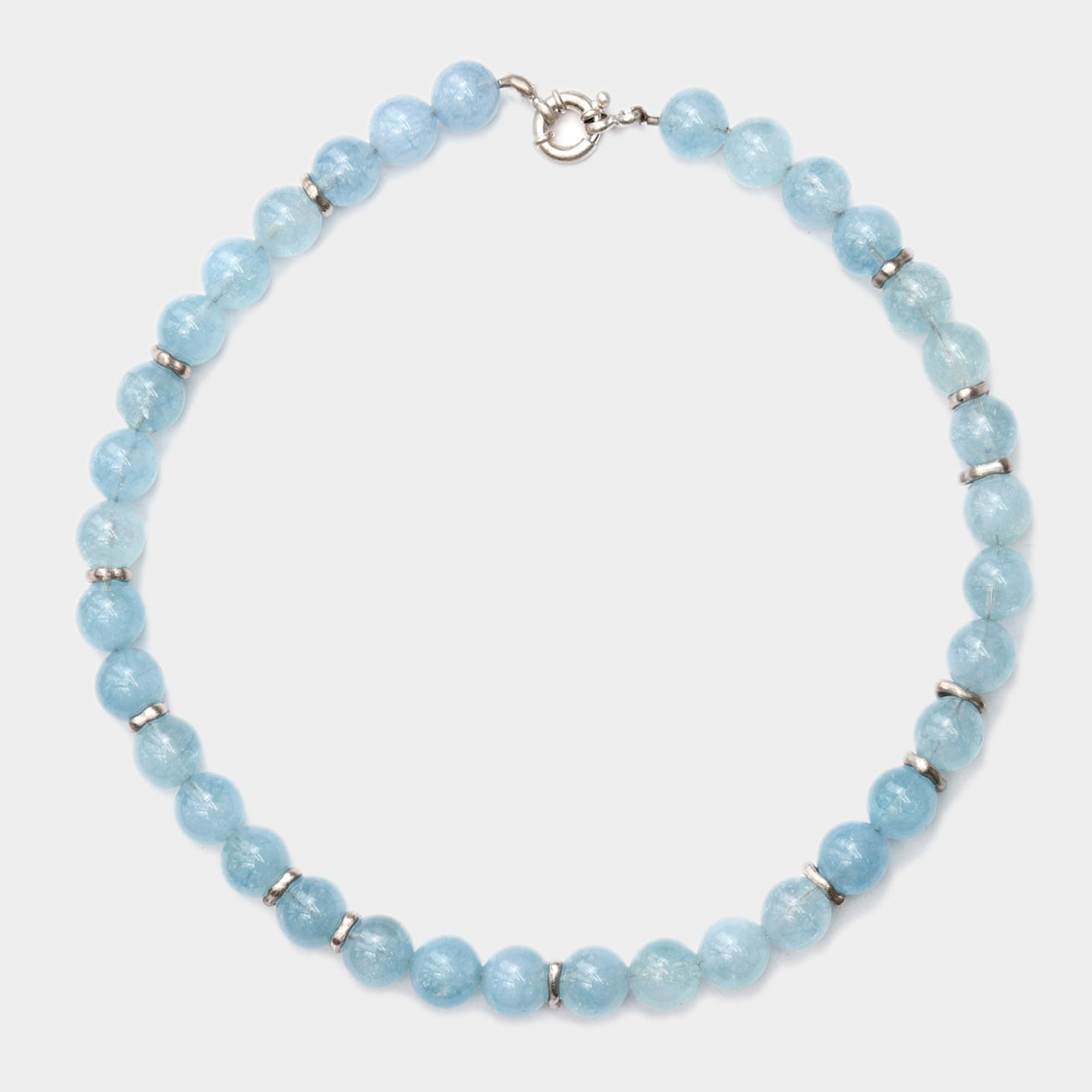 Aquamarin Kugel Kette