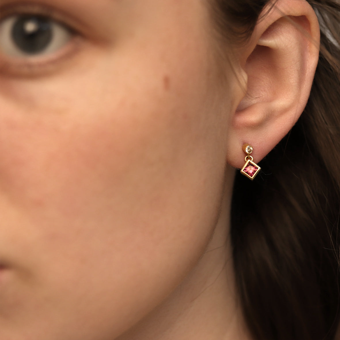 Turmalin Ohrringe mit Brillanten