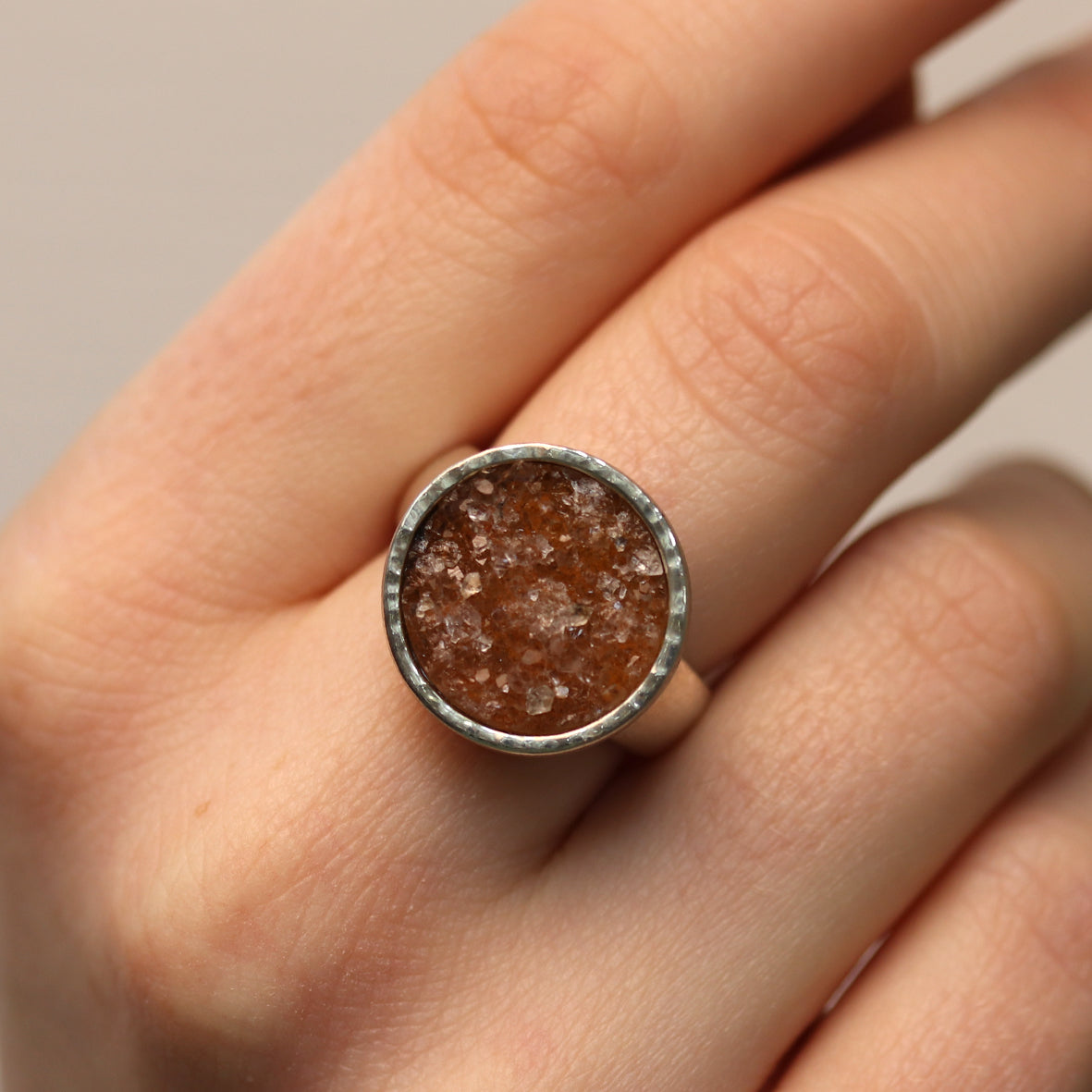 Kristallachat Ring