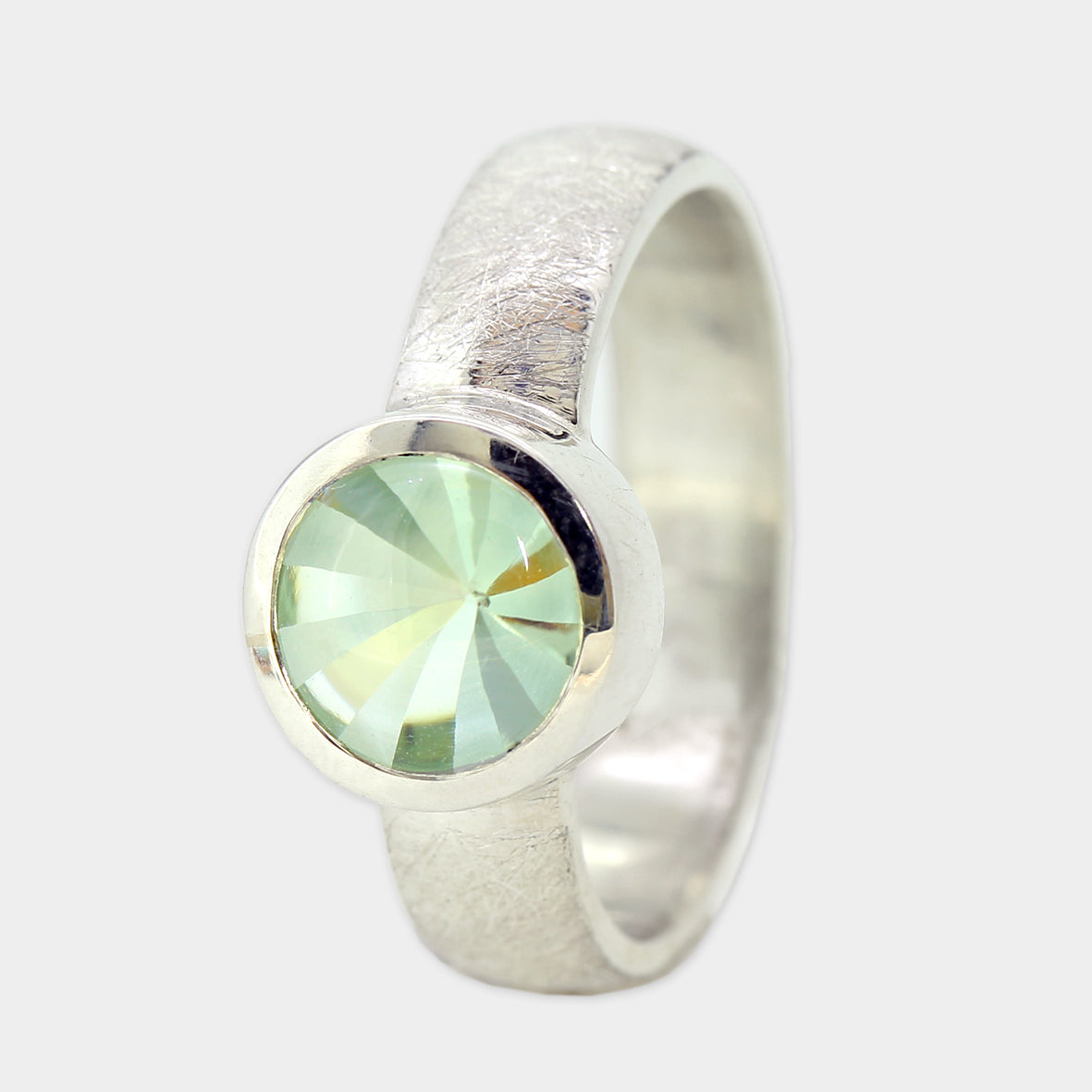 Mintquarz Ring Silber