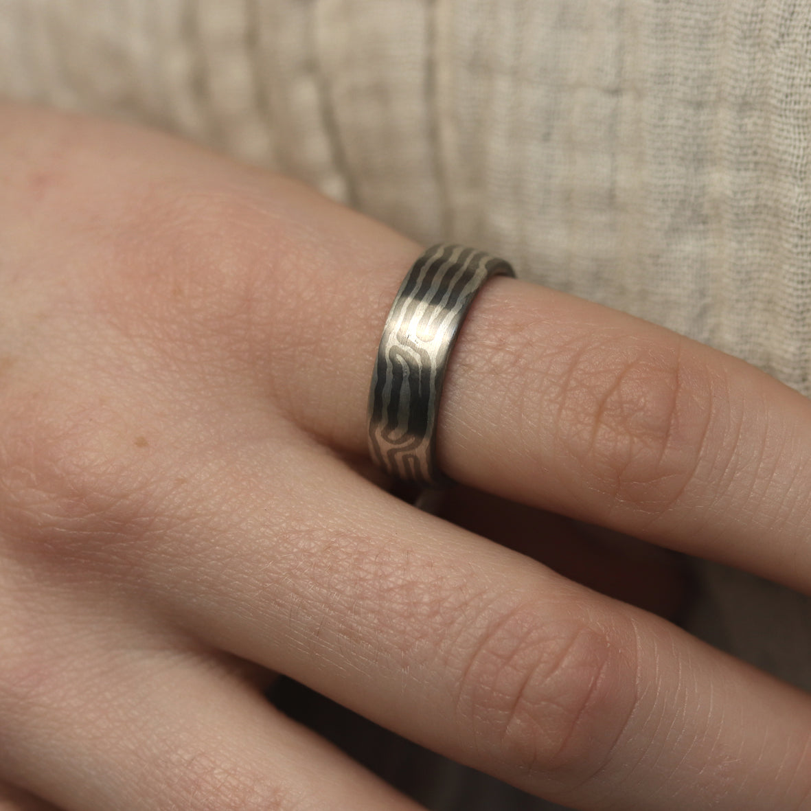 Mokume Gane Ring Mirror Image