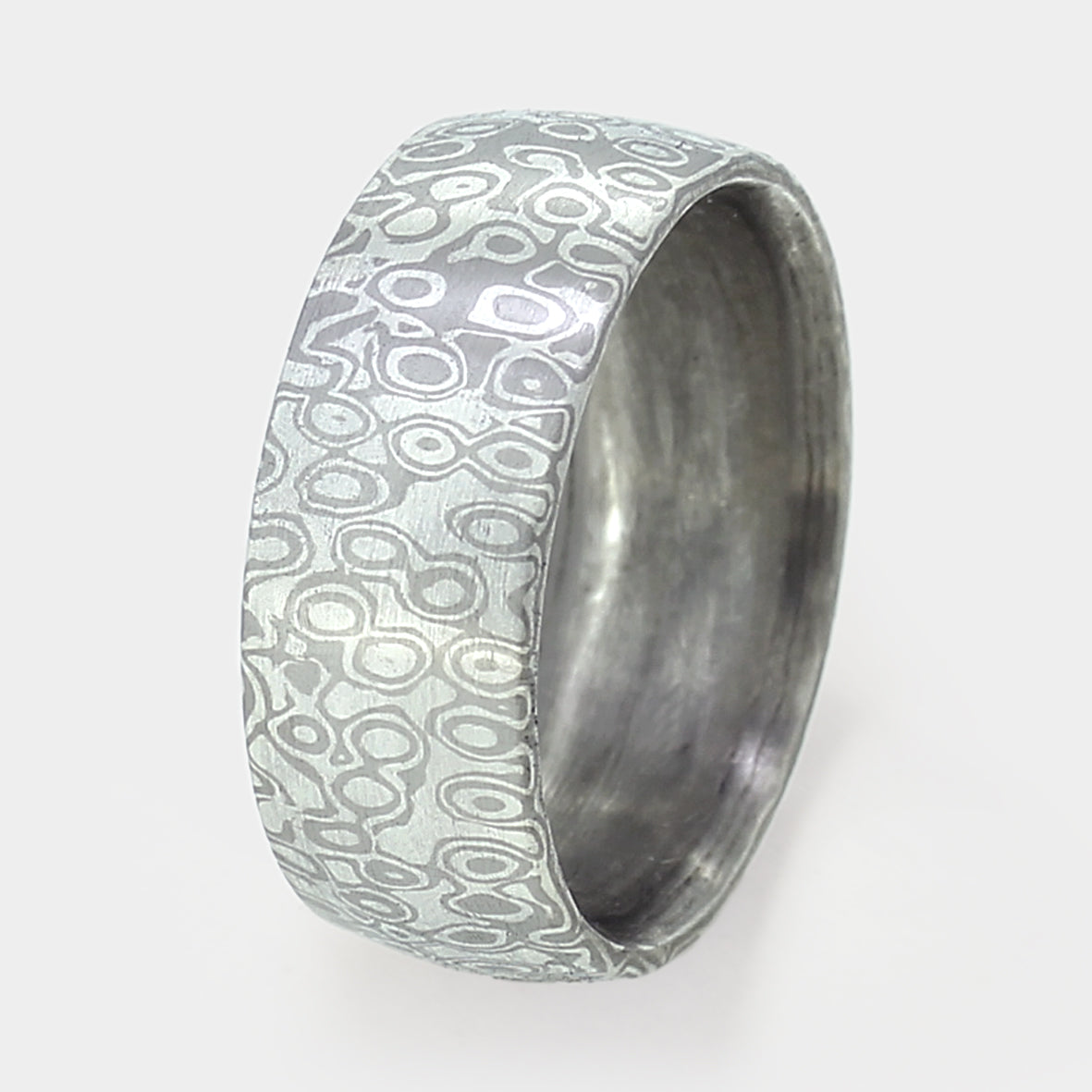 Mokume Gane Ring Holzaugenmuster