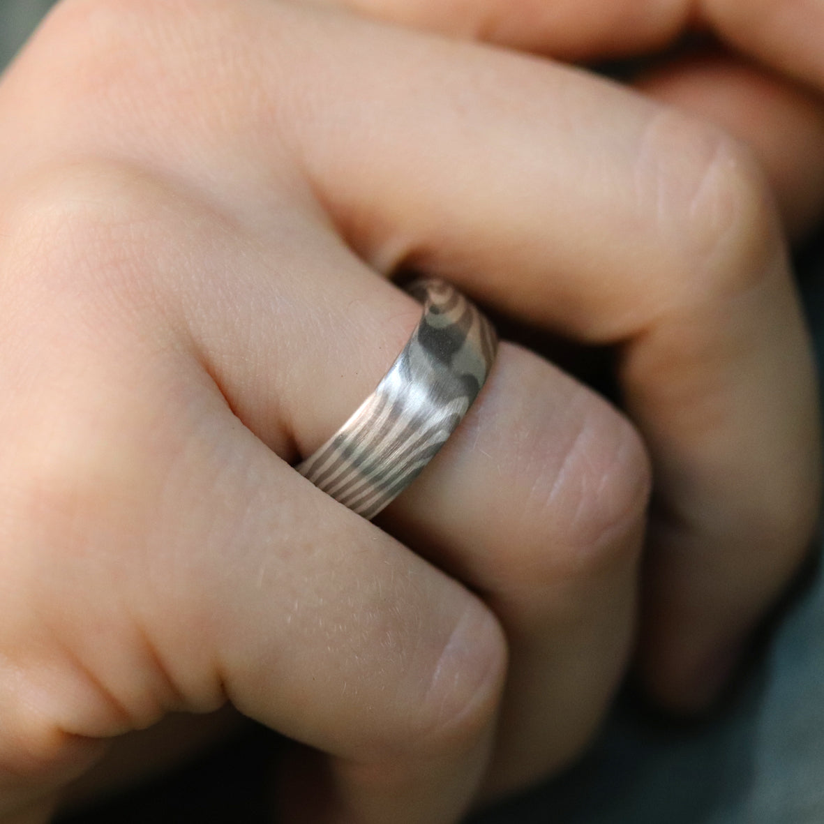 Mokume Gane Ring 2 Sterne