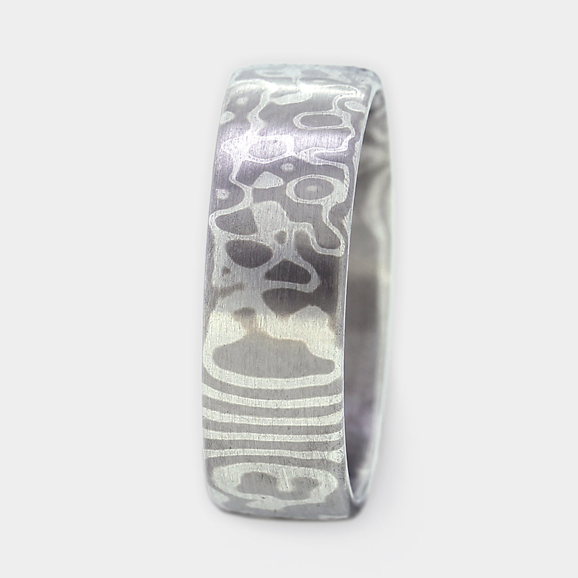 Mokume Gane Ring Linien und Augen