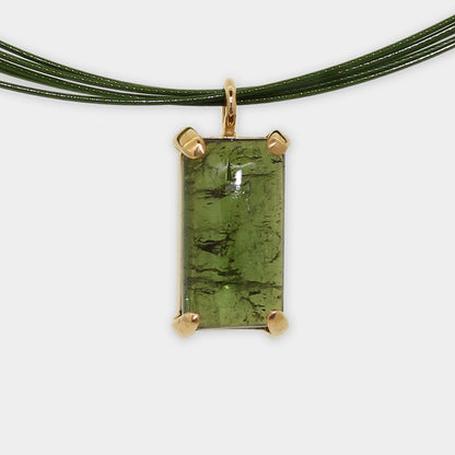 Anhänger grüner Turmalin in Roségold