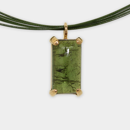 Anhänger grüner Turmalin in Roségold