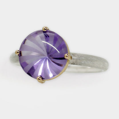 Silberring mit Amethyst "swirl"