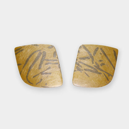 Mokume Gane Ohrstecker Wabi Sabi