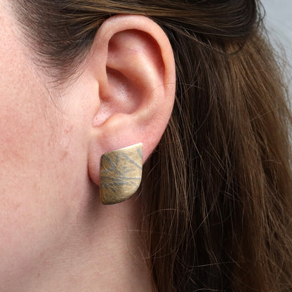 Mokume Gane Ohrstecker Wabi Sabi