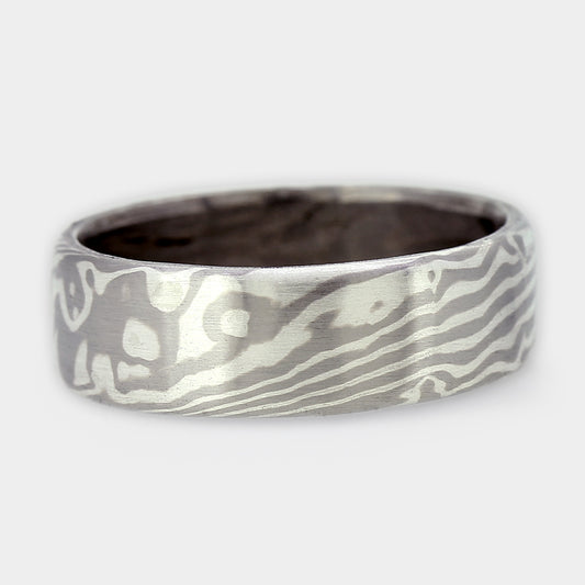 Mokume Gane Ring Linien und Augen