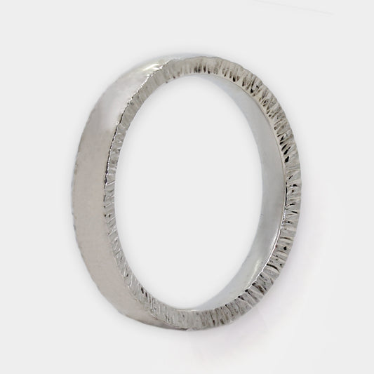 Seitlich Strukturierter Silberring
