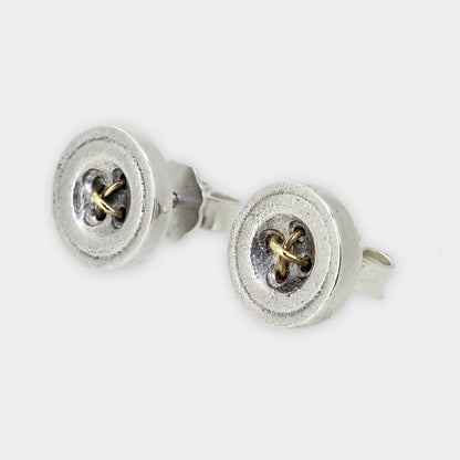 Ohrstecker Knöpfe, Silber