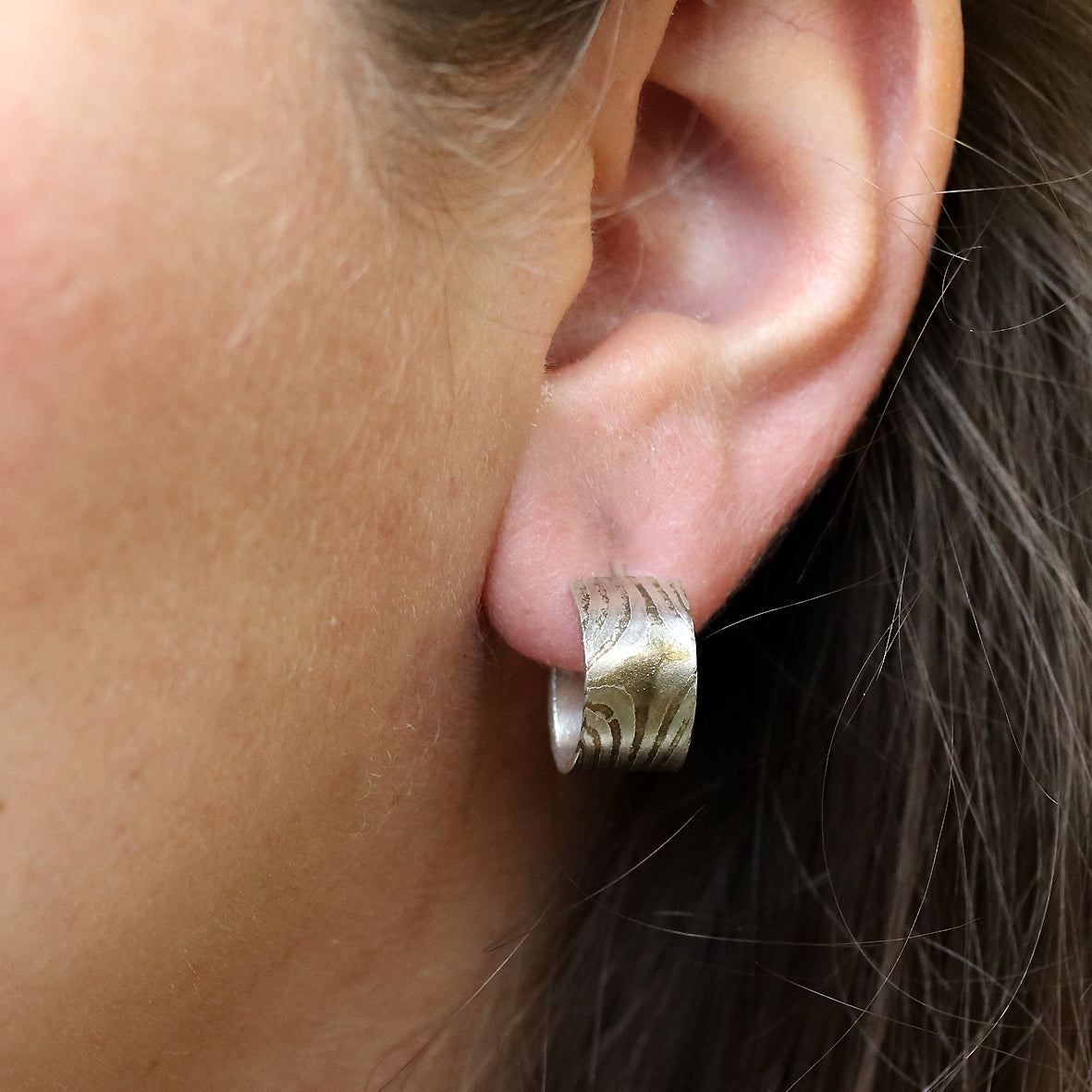 Mokume Gane Ohrstecker / Creole