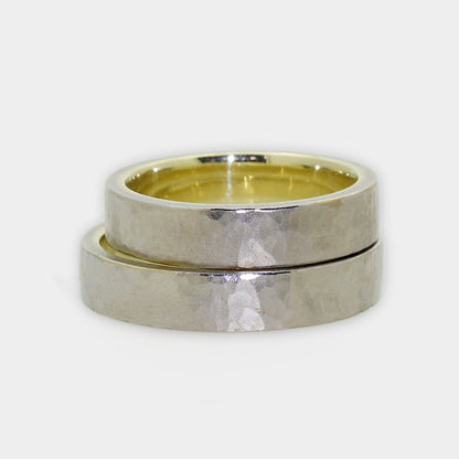 Trauringe Platin und Gelbgold