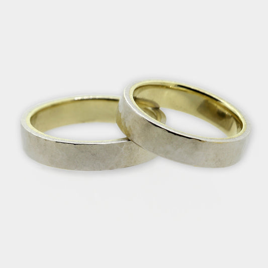 Trauringe Platin und Gelbgold