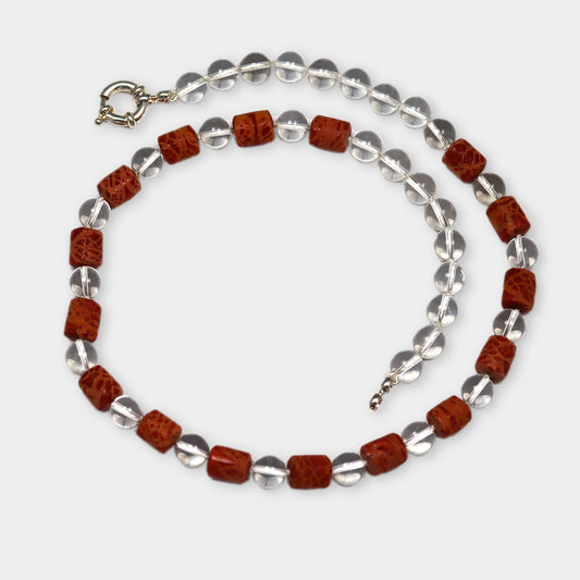 Korallenkette mit Bergkristall