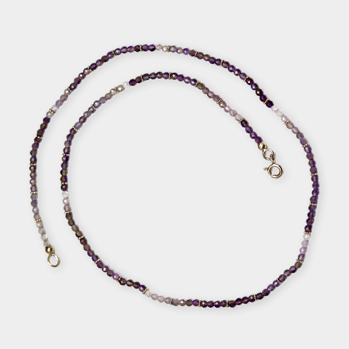 Amethystkette mit Perlen