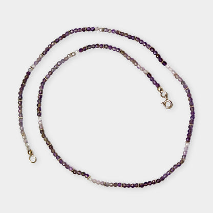 Amethystkette mit Perlen