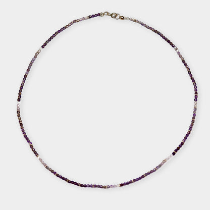 Amethystkette mit Perlen