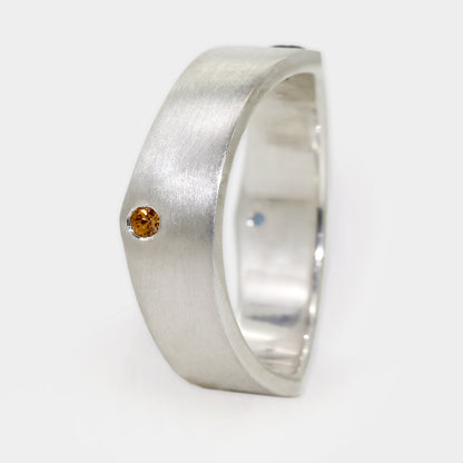 Wellenring mit Saphiren und Turmalinen