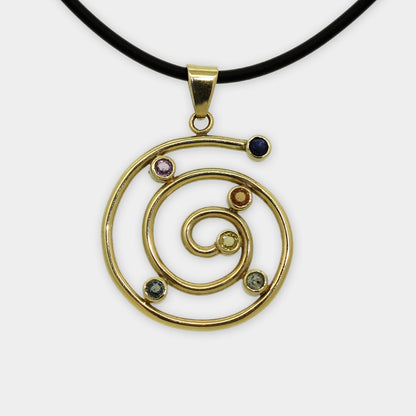 Anhänger Spirale mit Turmalin