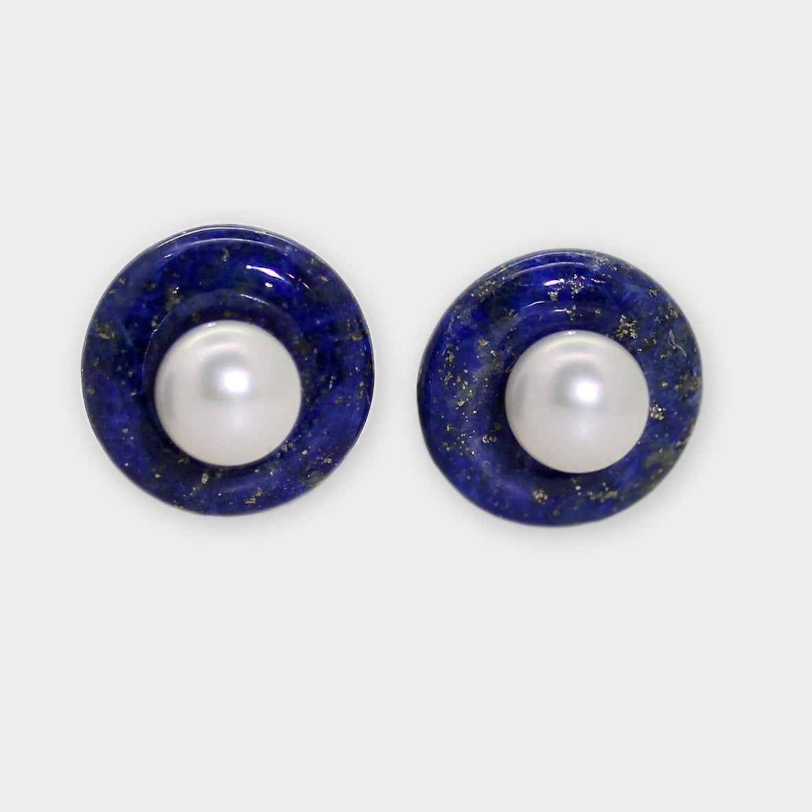 Perlstecker mit Lapis Donuts