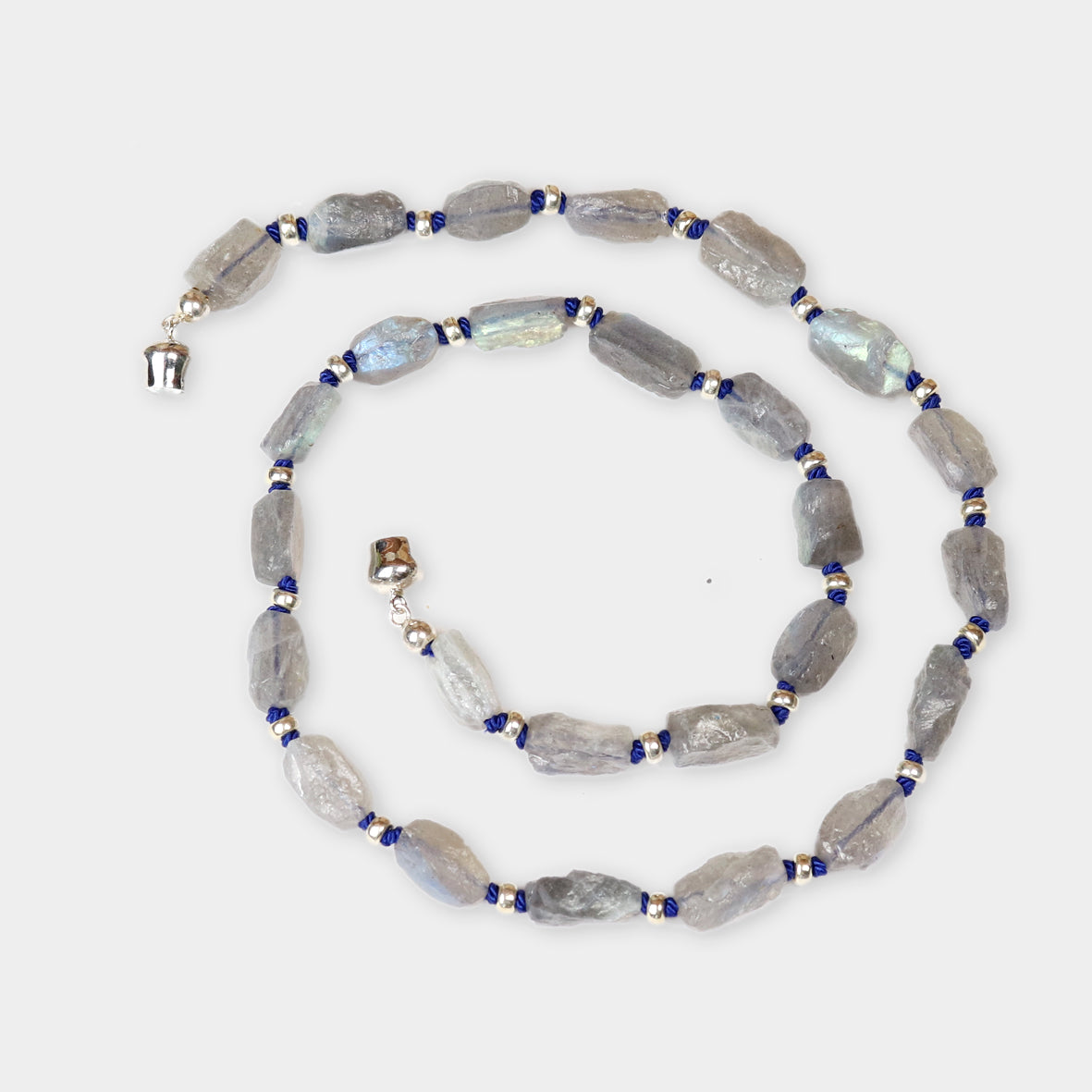 Labradorit Rohstein Kette