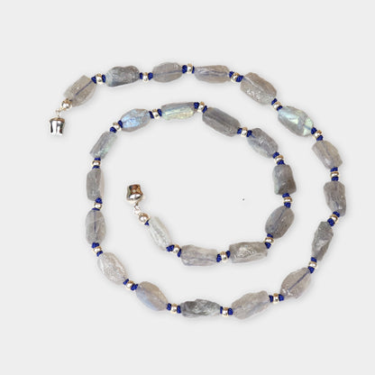 Labradorit Rohstein Kette