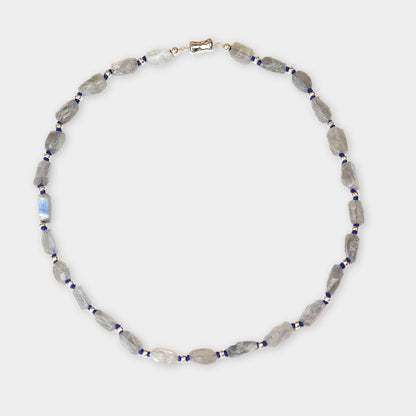 Labradorit Rohstein Kette