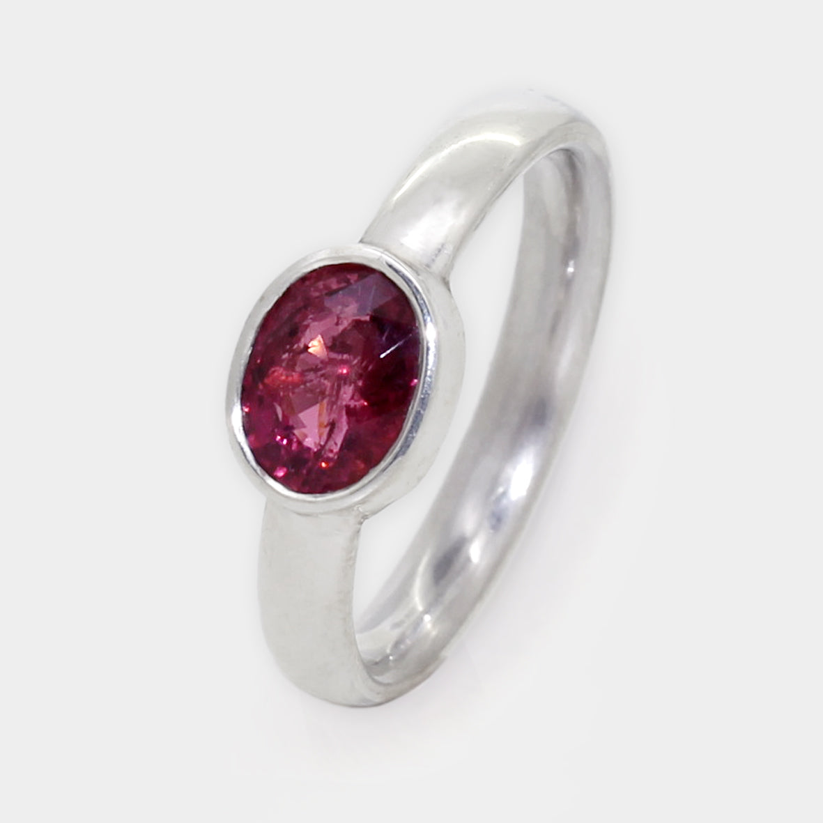 Silberring mit pinken Turmalin
