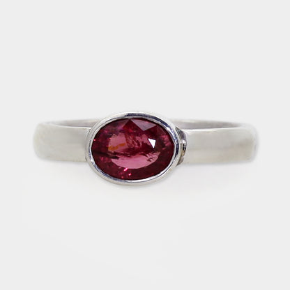 Silberring mit pinken Turmalin