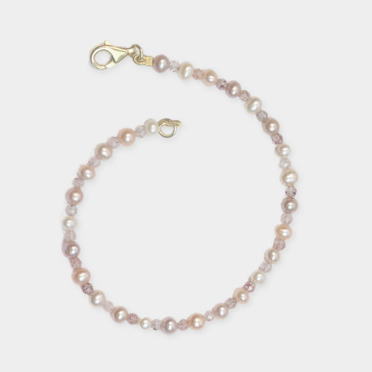 Perlenarmband mit Erdbeerquarz
