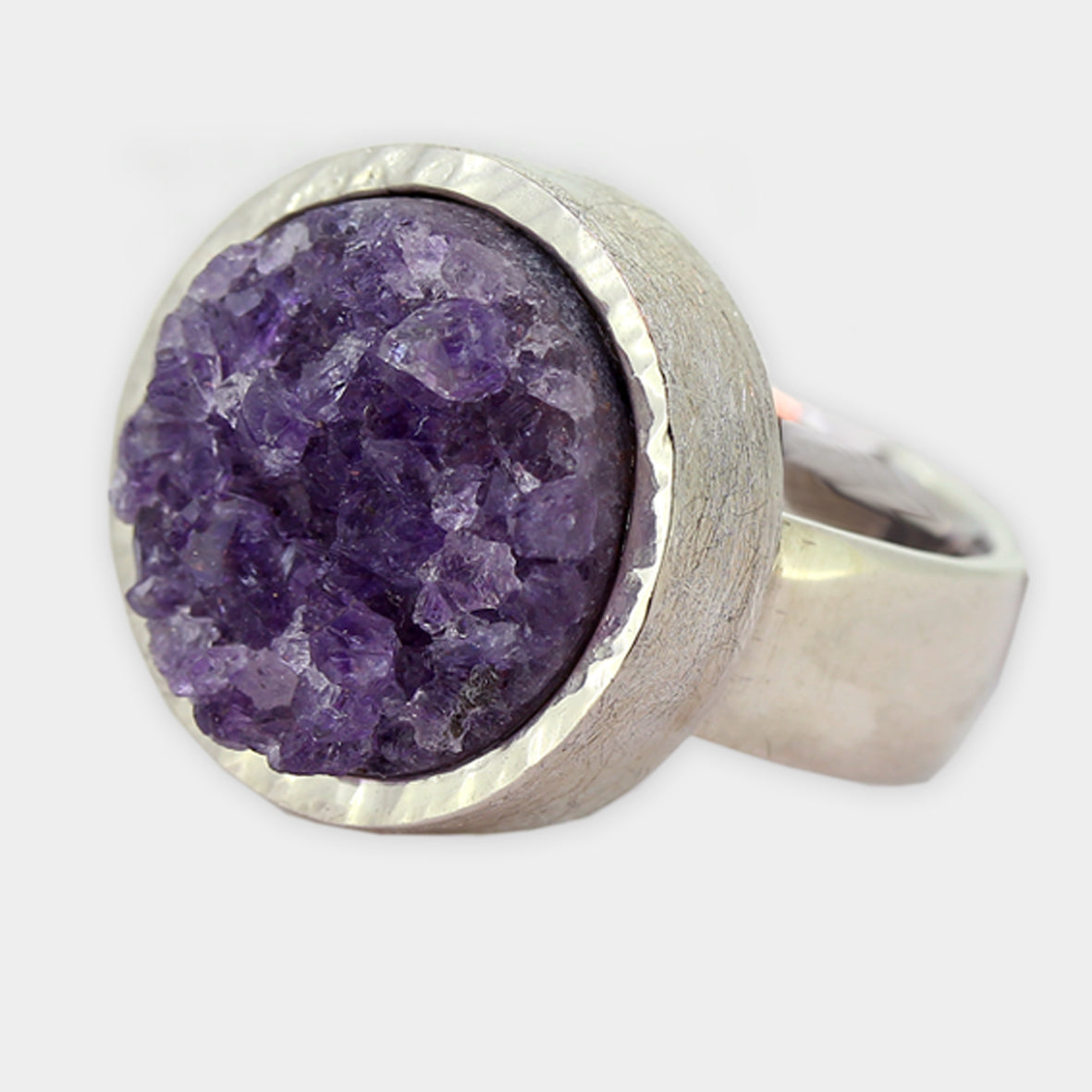 Amethyst-Kristall Ring